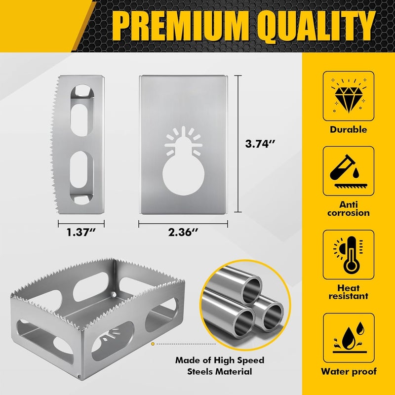 BPOPO Square Slot Cutter Compatible for Dewalt 20V & Milwukee M18 Oscillating Multi-Tool to Cut-in Single Gang Wall Boxes,Outlet Cutter for Drywall,Efficient Carving Tool,1 Pcs Square-Shaped - Image 5